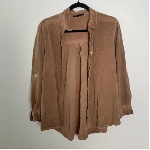 Button Down Swing Beach Vaca Vacation Girly Country Hippie Boho Hip Blouse Top - Picture 1 of 4